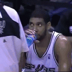 Tim Duncan Drinking Gatorade