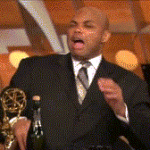 Kenny Smith Pours Champagne on Charles Barkley