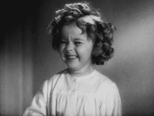 Image result for shirley temple laughing gif