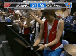 Stanford-Cowbell-Player-vs-Kansas-NCAA-March-Madness.gif