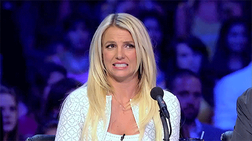 Britney Spears Cringe - Facebook GIF button comments