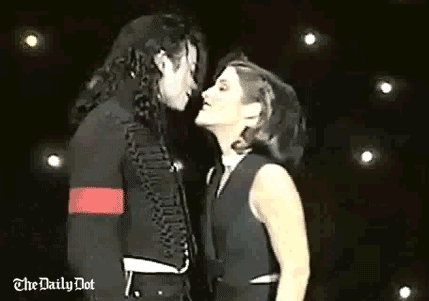 Michael Jackson Kisses Lisa Marie Presley During VMAs | Gifrific