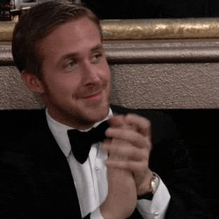 Ryan-Gosling-Clapping-Awards-Ceremony.gi