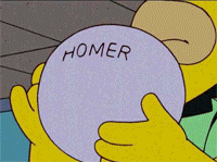 Homer Simpson Bowls a Strike | Gifrific