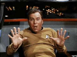 Shocked William Shatner Star Trek