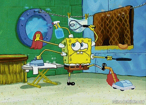 spongebob-squarepants-doing-all-chores-at-once