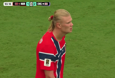Erling Haaland Puts Head Down - England Norway 2026 Workd Cup