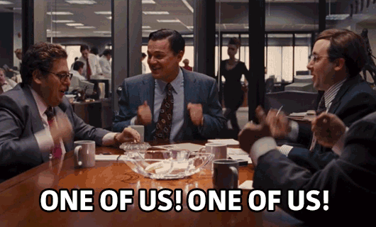 Jordan Belfort and Donnie Azoff Chanting One of Us - Jordan Belfort and Jonah Hill in The Wolf of Wall Street